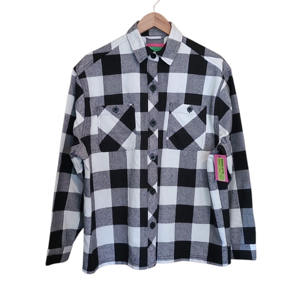 Women's Empyre Brand Heavy Weight Organic Cotton Plaid Flannel Unisex Medium - Picture 4 of 12